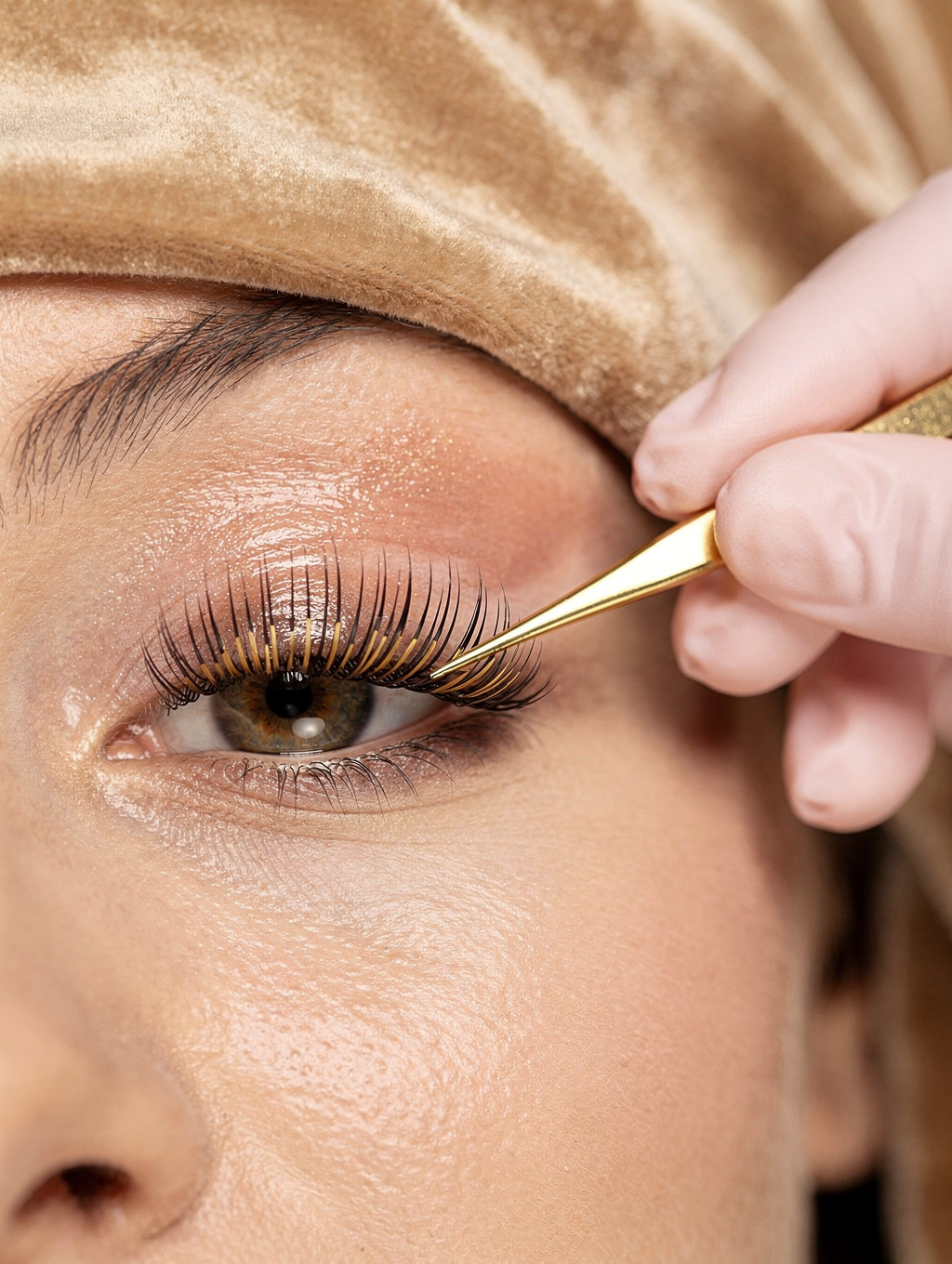 Contestant performing precision lash isolation under directional championship arena lighting